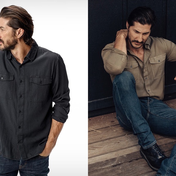 Buck Mason Draped Twill Shirt (Black/Sz Medium) - Picture 8 of 8